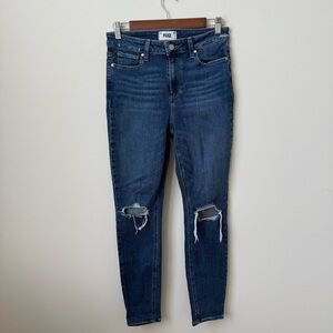 Paige Hoxton Ankle Skinny Jeans Radio Star Destructed‎ Size 28
